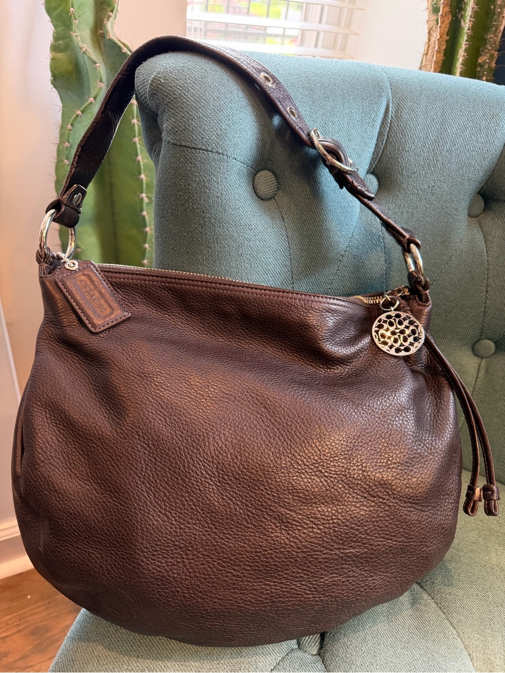 Coach Ali Hobo Bag 13655 Dark Brown